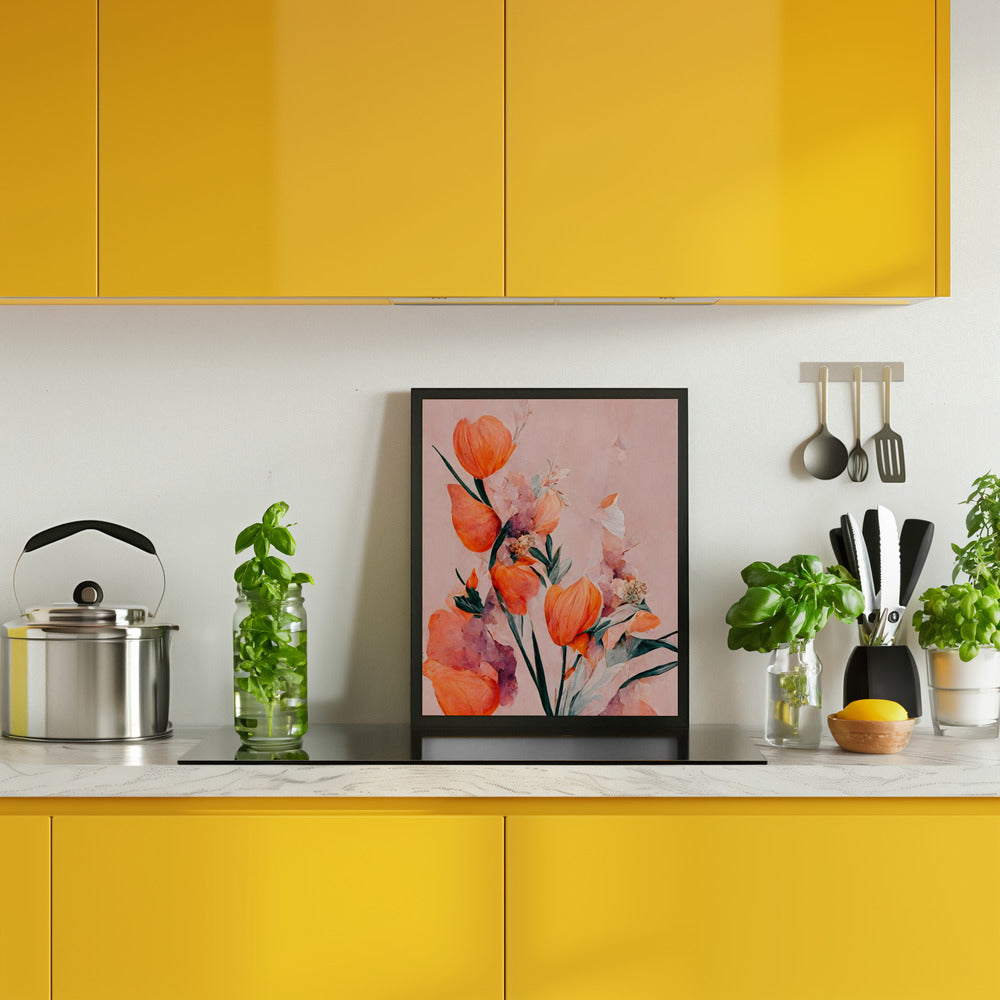 Orange Tulips Poster