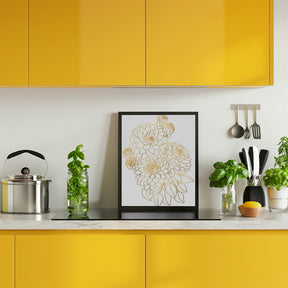 Pacey bouquet in gold Poster