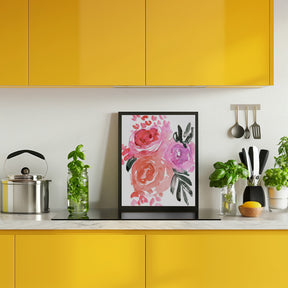 Maeko loose watercolor florals I Poster