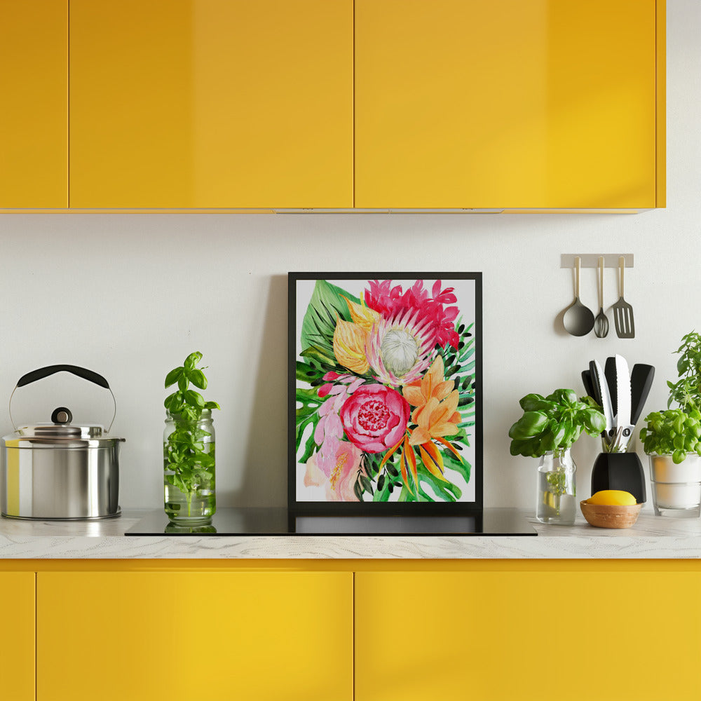 Celia tropical bouquet Poster