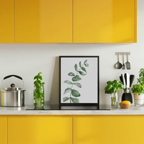 Watercolor greenery branch Poster