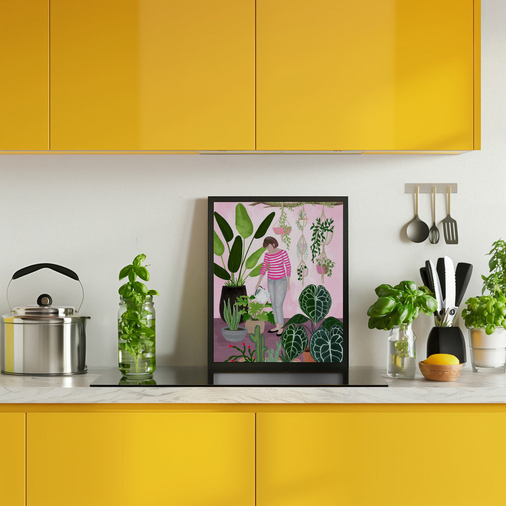 My home jungle in pink Poster