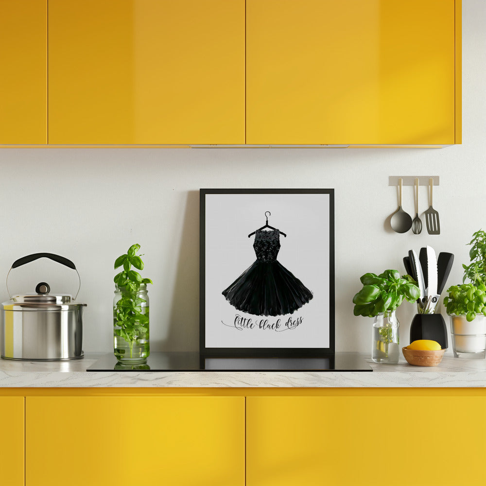 Little black dress in hanger Poster