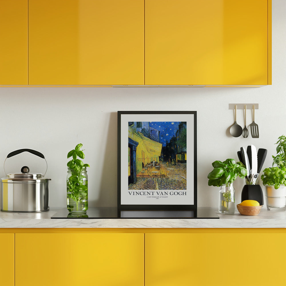 Café Terrace At Night Poster