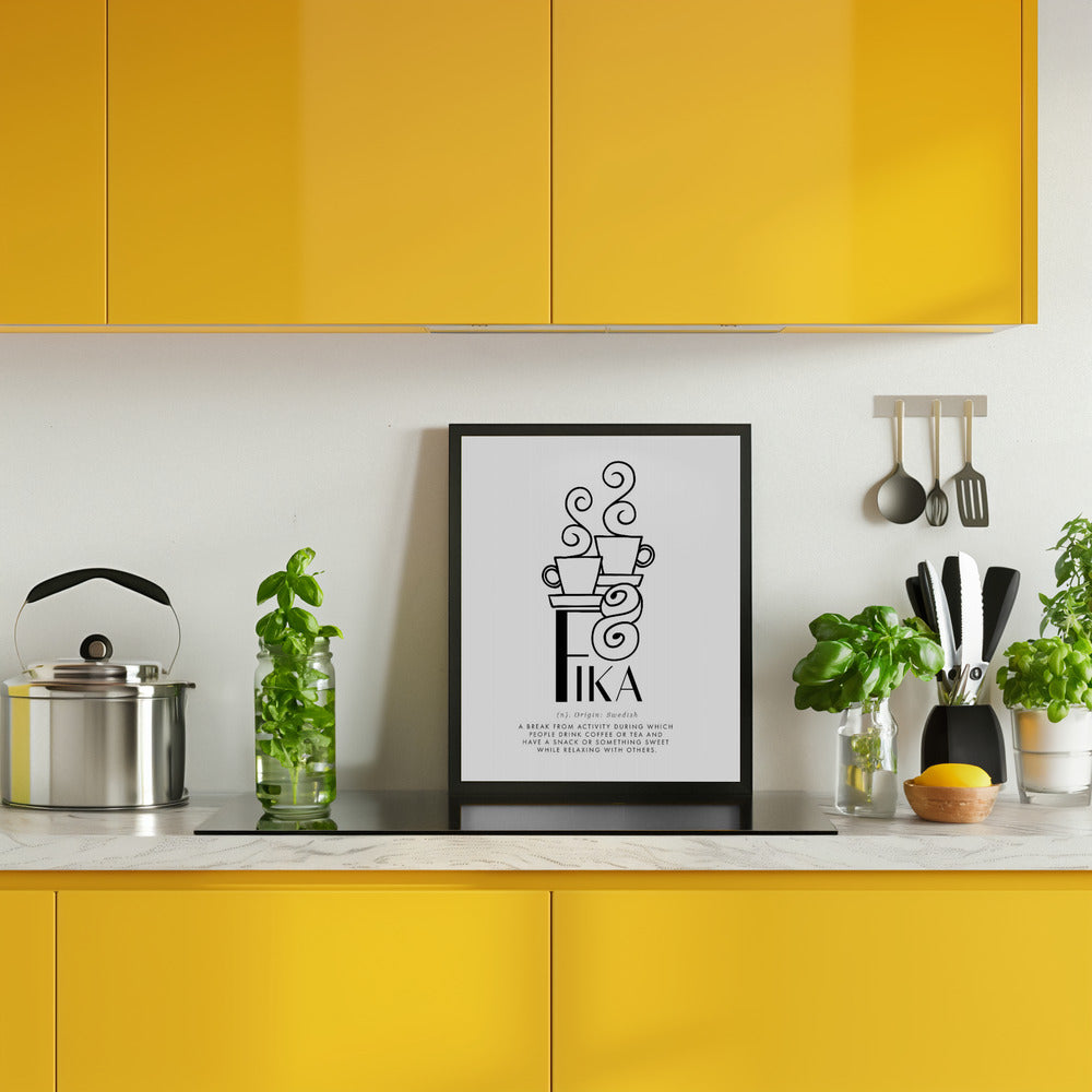 Fika illustrated definition Poster