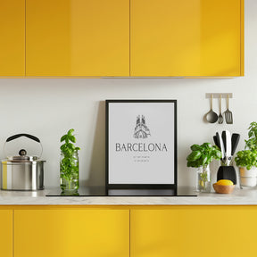 Barcelona city coordinates Poster