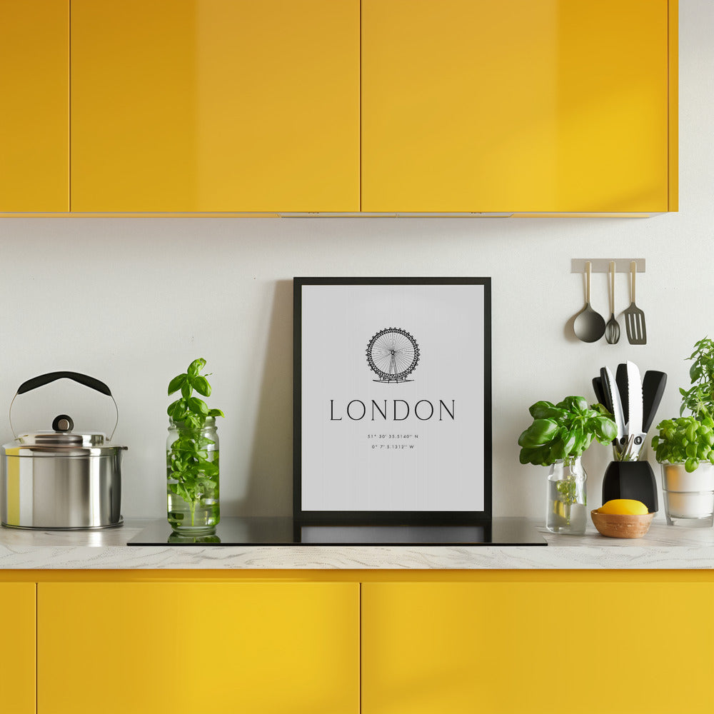 London city coordinates Poster