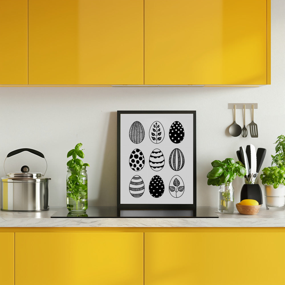 Scandi Easter eggs Poster