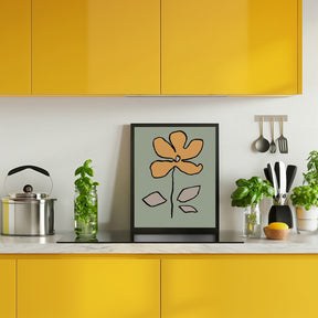 Flower Yellow and Green Poster