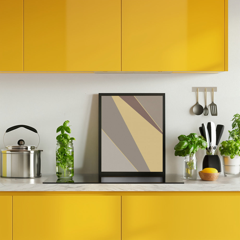 Abstract Shapes Yellow Poster