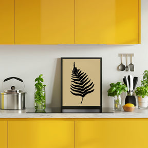 Fern 02 Yellow Poster