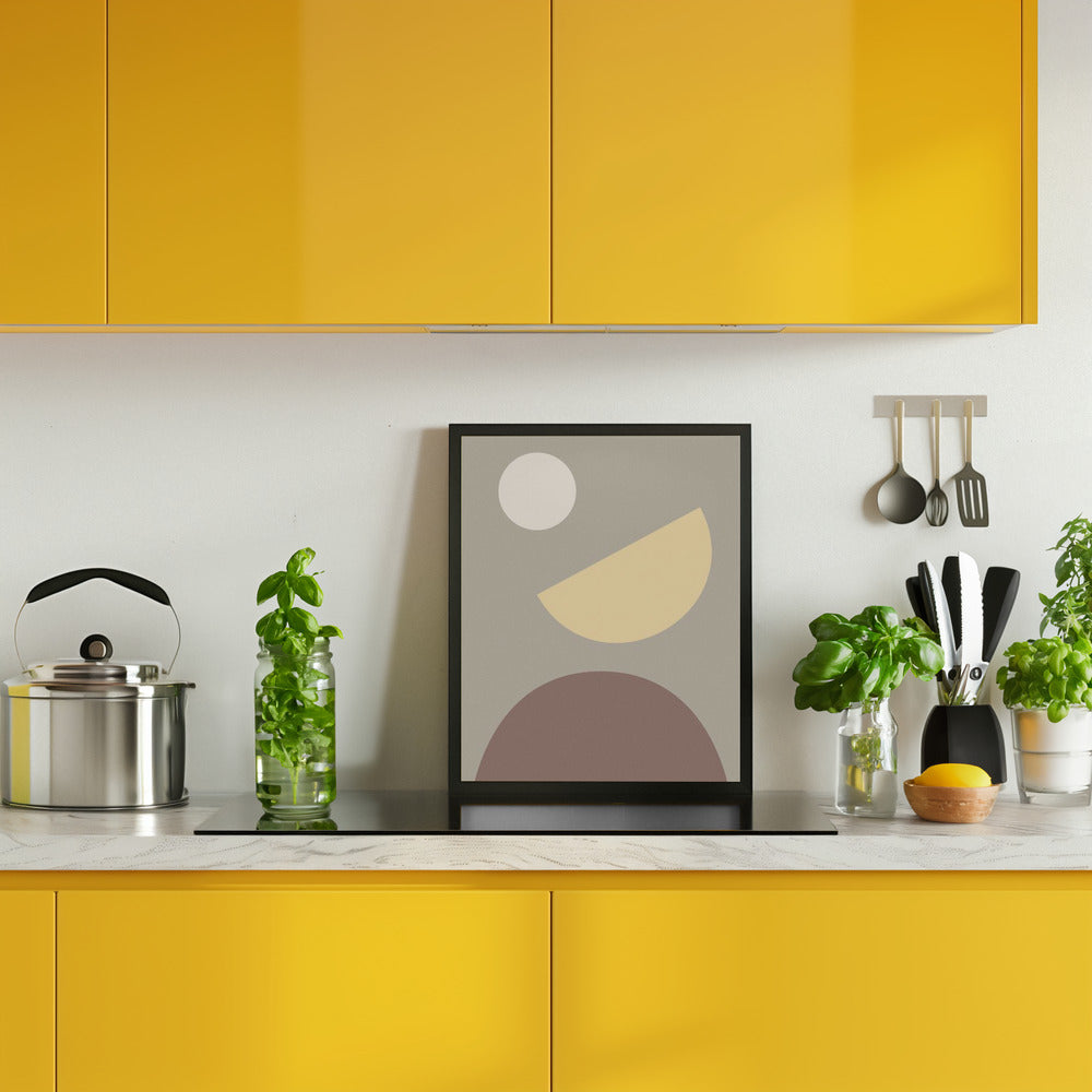Arches Yellow and Gray Poster