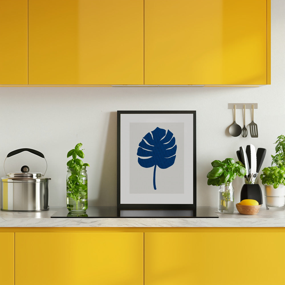 Leaf Blue Poster