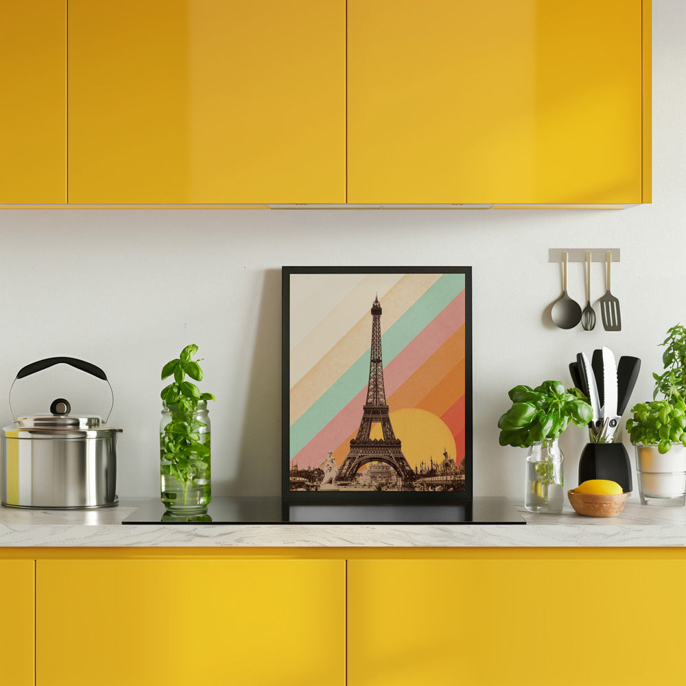 Eiffel Tower Rainbow Poster