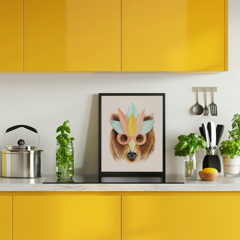 Bear Paper Mask Poster