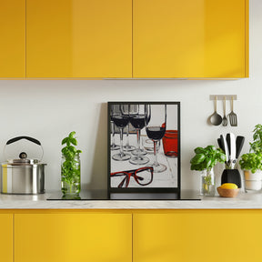 Still Life With Red Glasses Poster