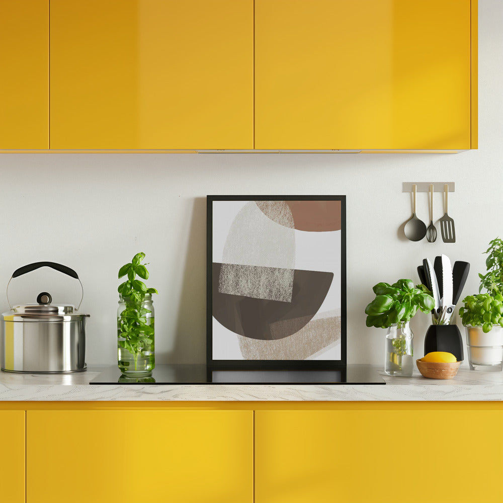 Earth Tone Geometric Art Poster