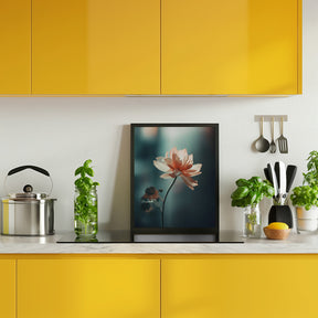 Coral Flowers At Night Poster