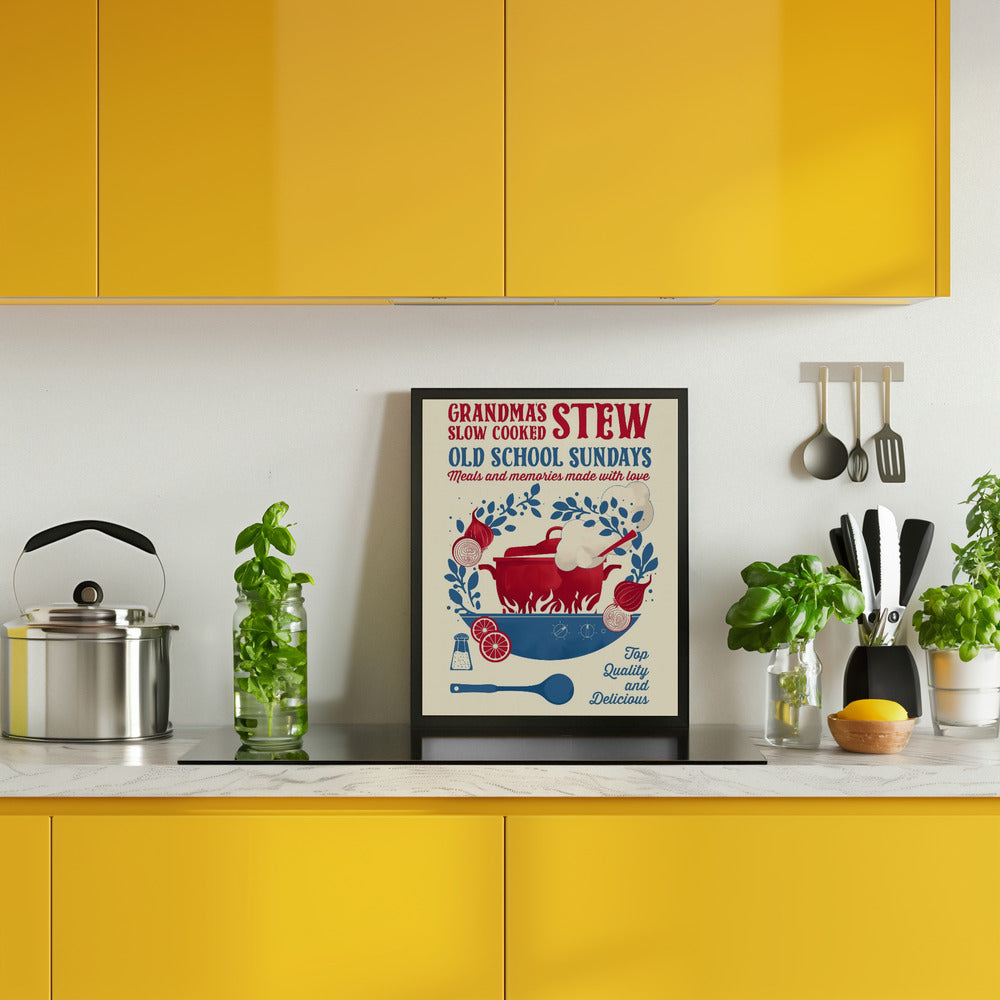 Grandmas Stew kitchen print Poster