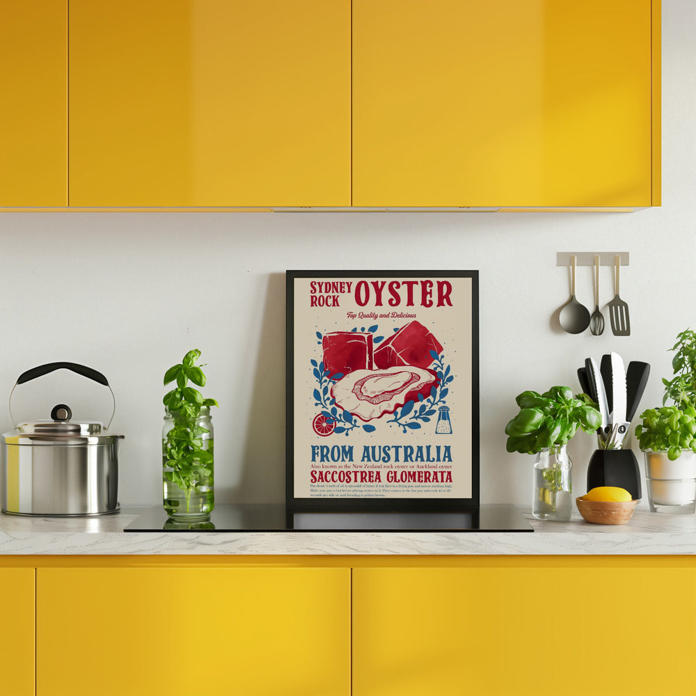 Oyster kitchen decor Poster