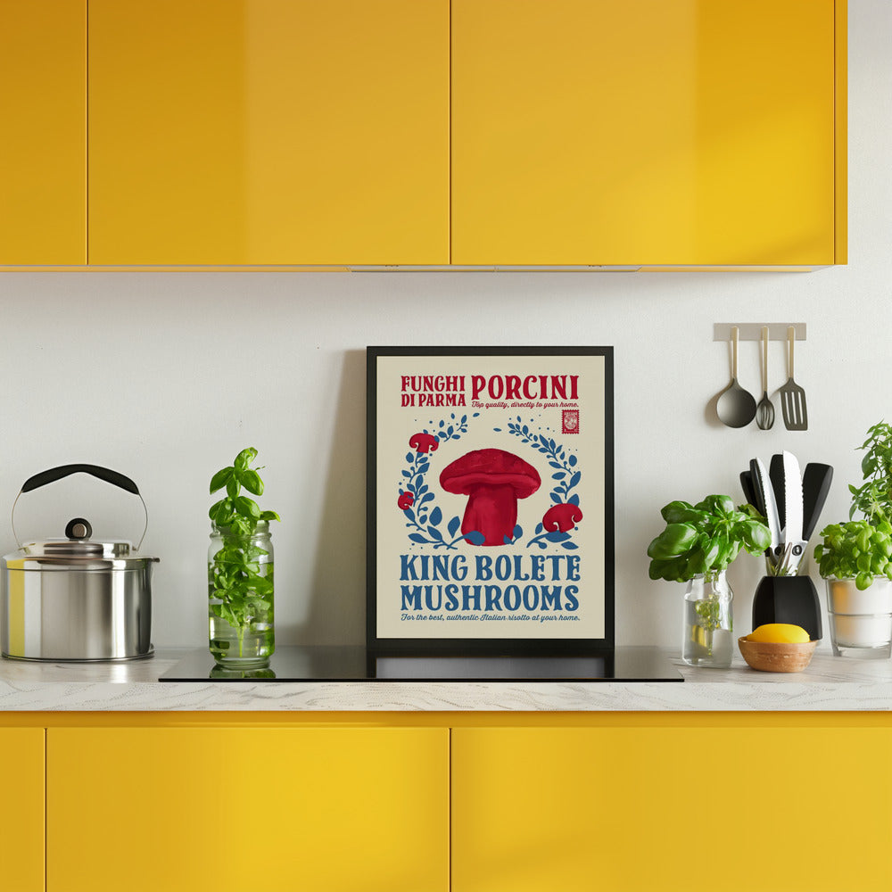 Porcini kitchen print Poster