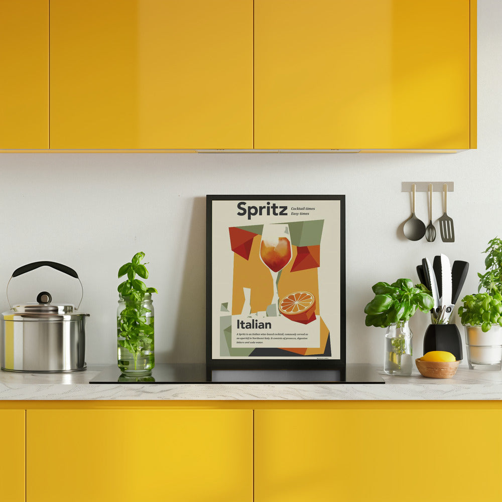 Aperol spritz print Poster