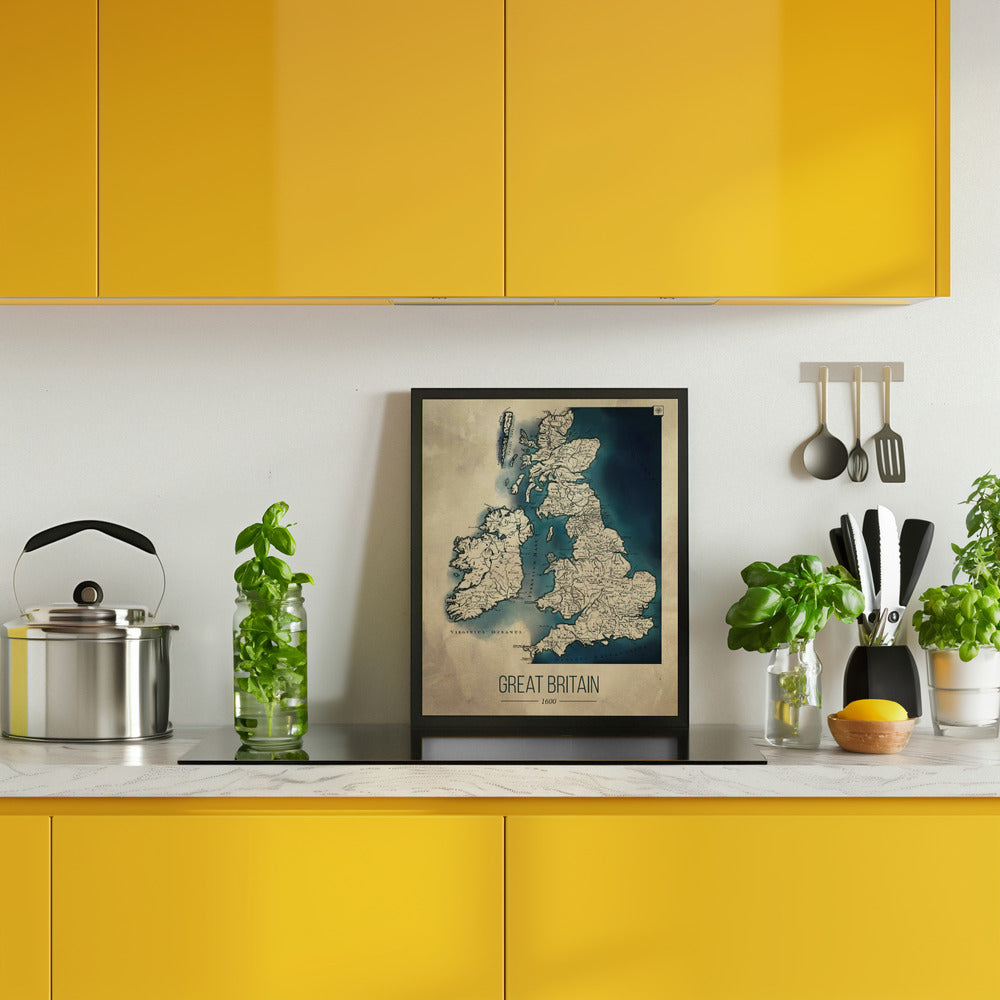 Great Britain map Poster