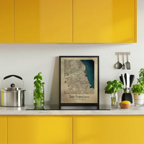 San Francisco retro map Poster