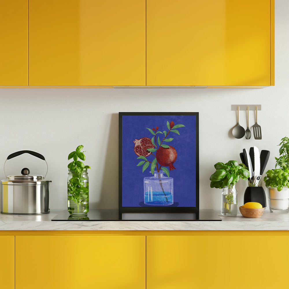 pomegranate in Vase Poster