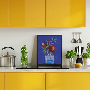 pomegranate in Vase Poster