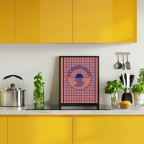 Nyc Sunset Society Blue Poster