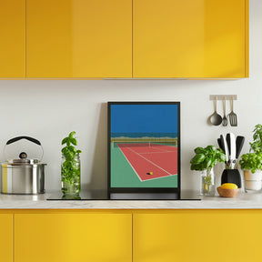 Tennis Court In the Desert Poster