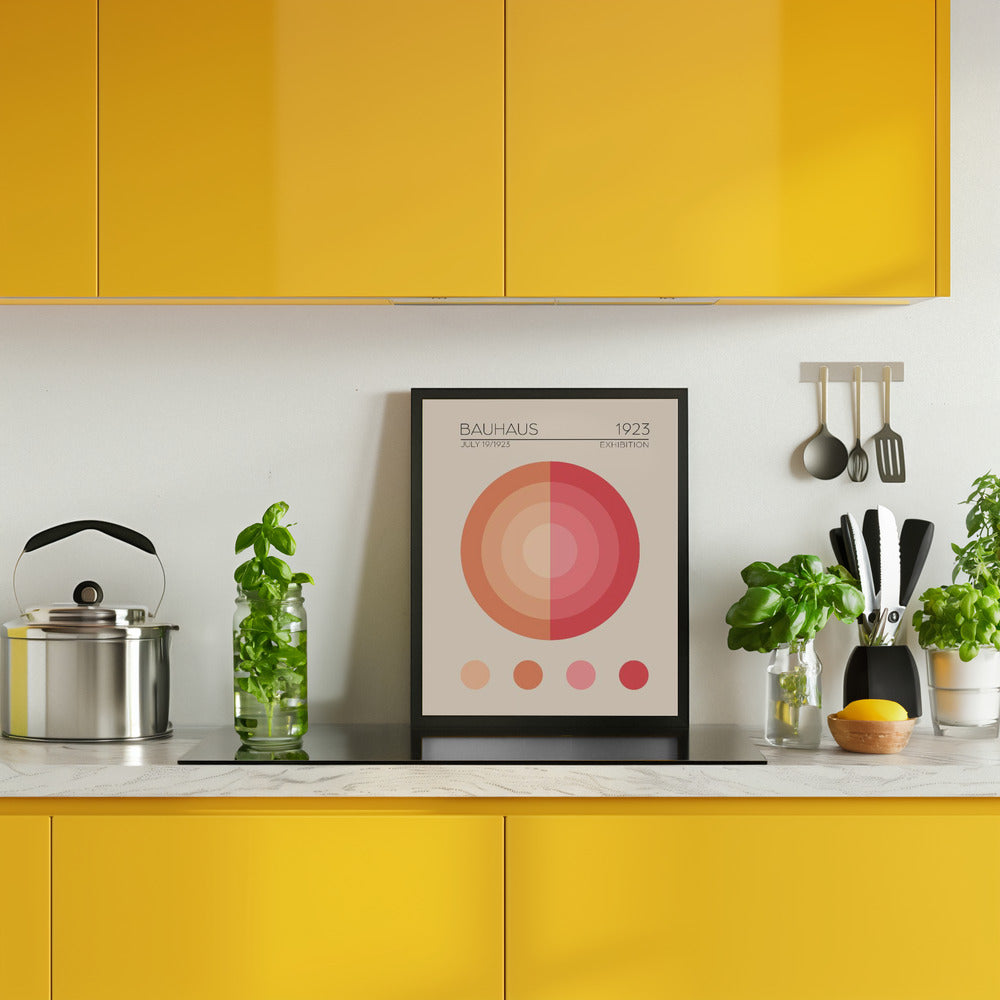 Bauhaus Pembe Daire Poster