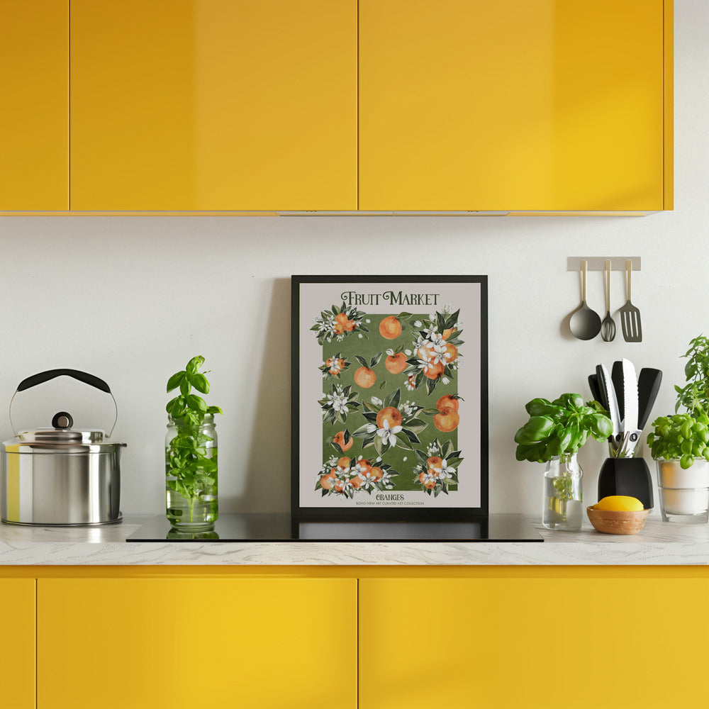 Fruit Market - Oranges Poster