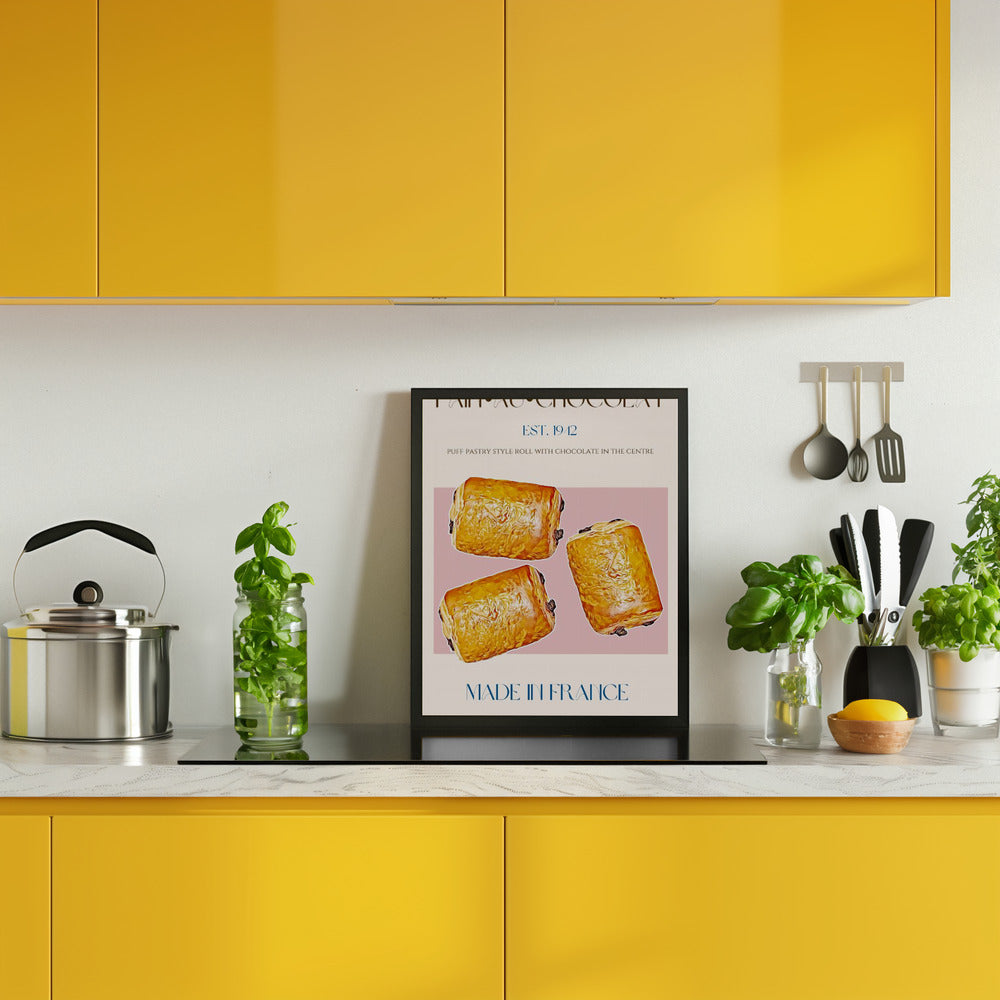 Pain Au Chocolat Print Poster