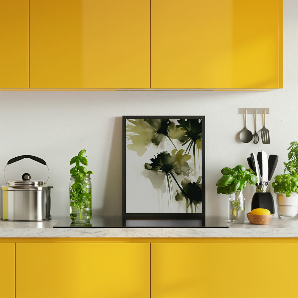 Green Flowers Poster