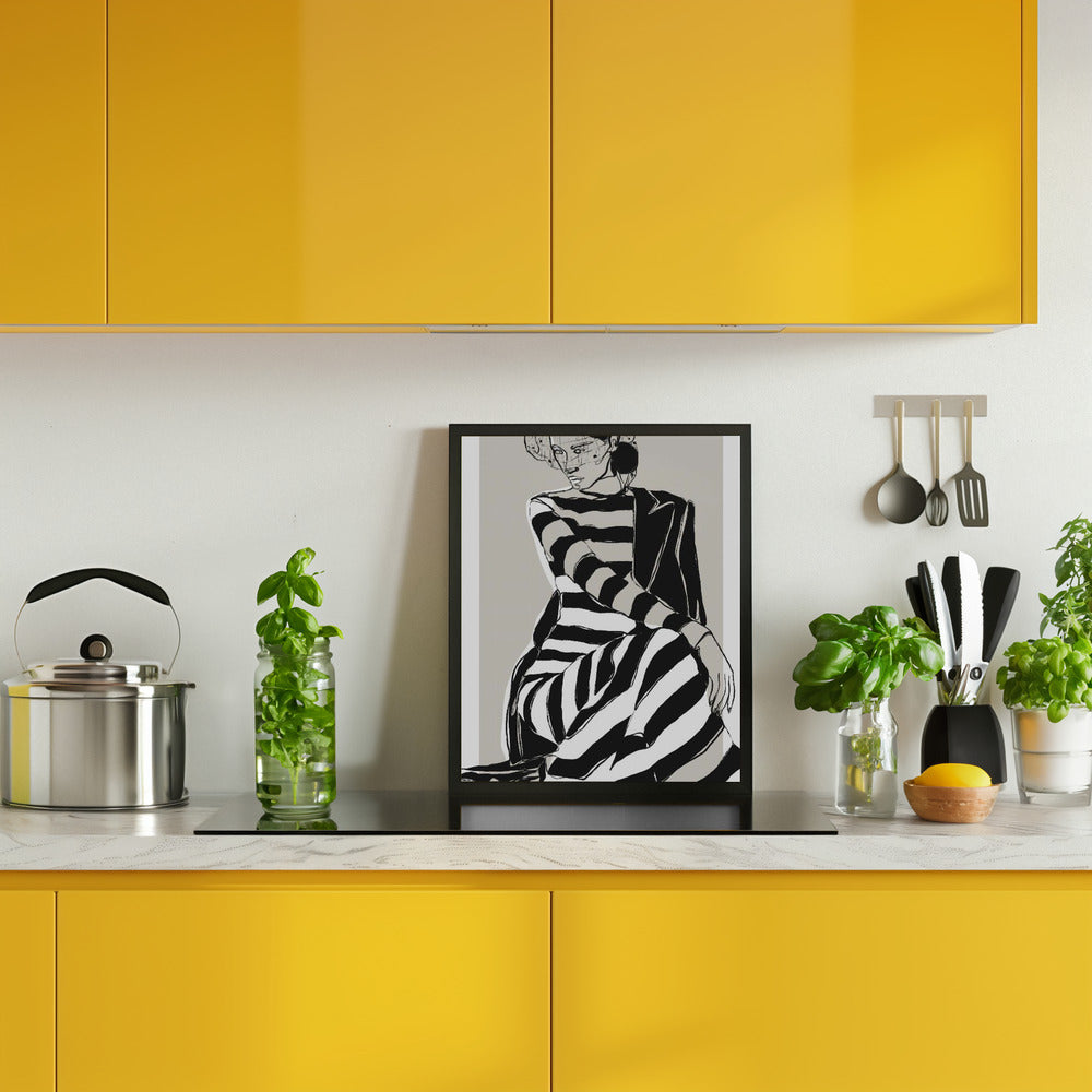 Striped Dress Poster