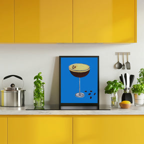 Espresso Martini Blue Poster