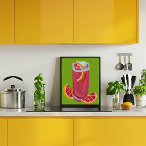 Grapefruit Paloma Pistachio Poster