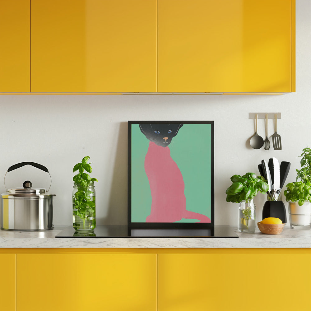 Hippy Cat Poster