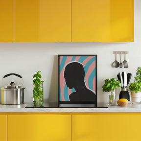 Anonymous Portrait In Neon Lights Poster