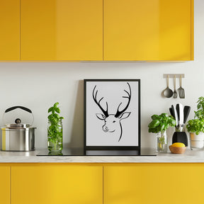 Reindeer head Poster