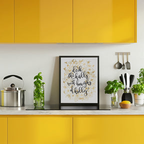 Deck the halls with gold flowers Poster