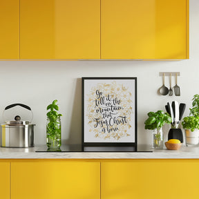 Go tell it on the mountain with gold flowers Poster