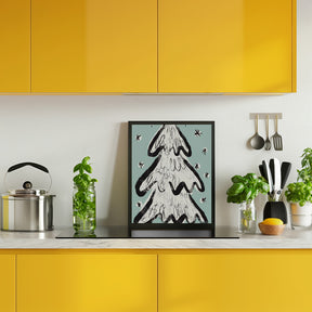 Christmas Tree And Snow Poster