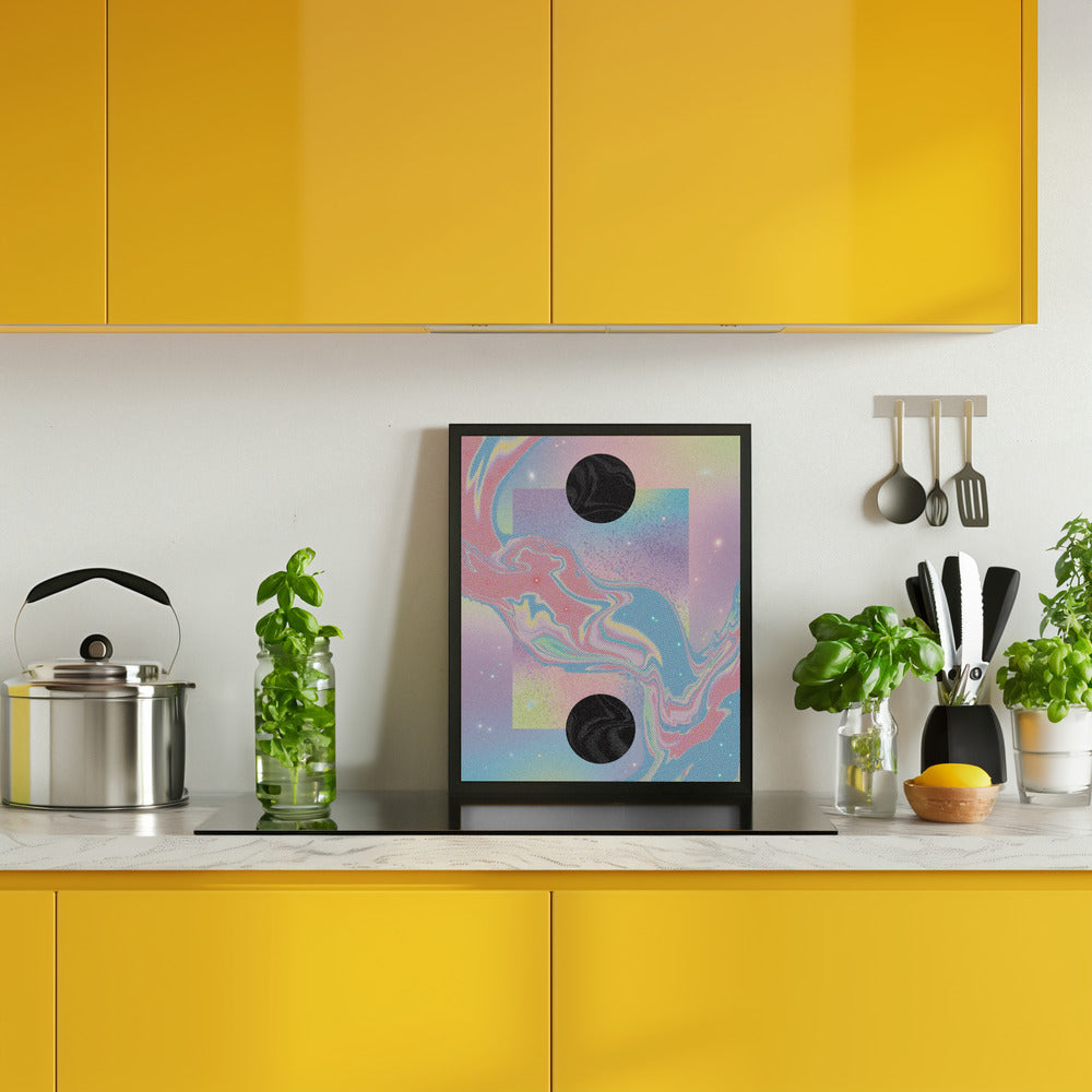 Black Hole Pastel Cosmos Poster