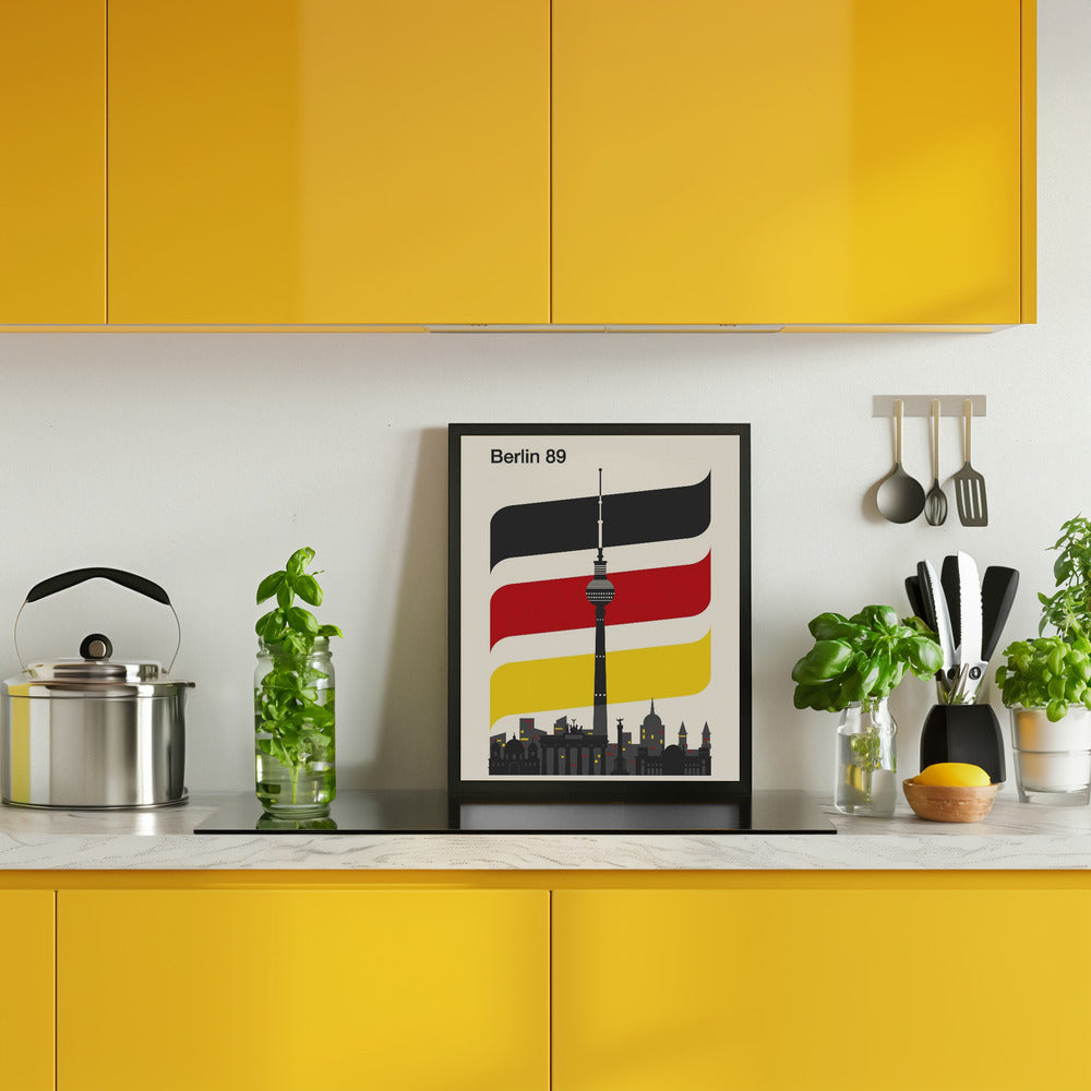 Berlin Retro Travel Print Poster