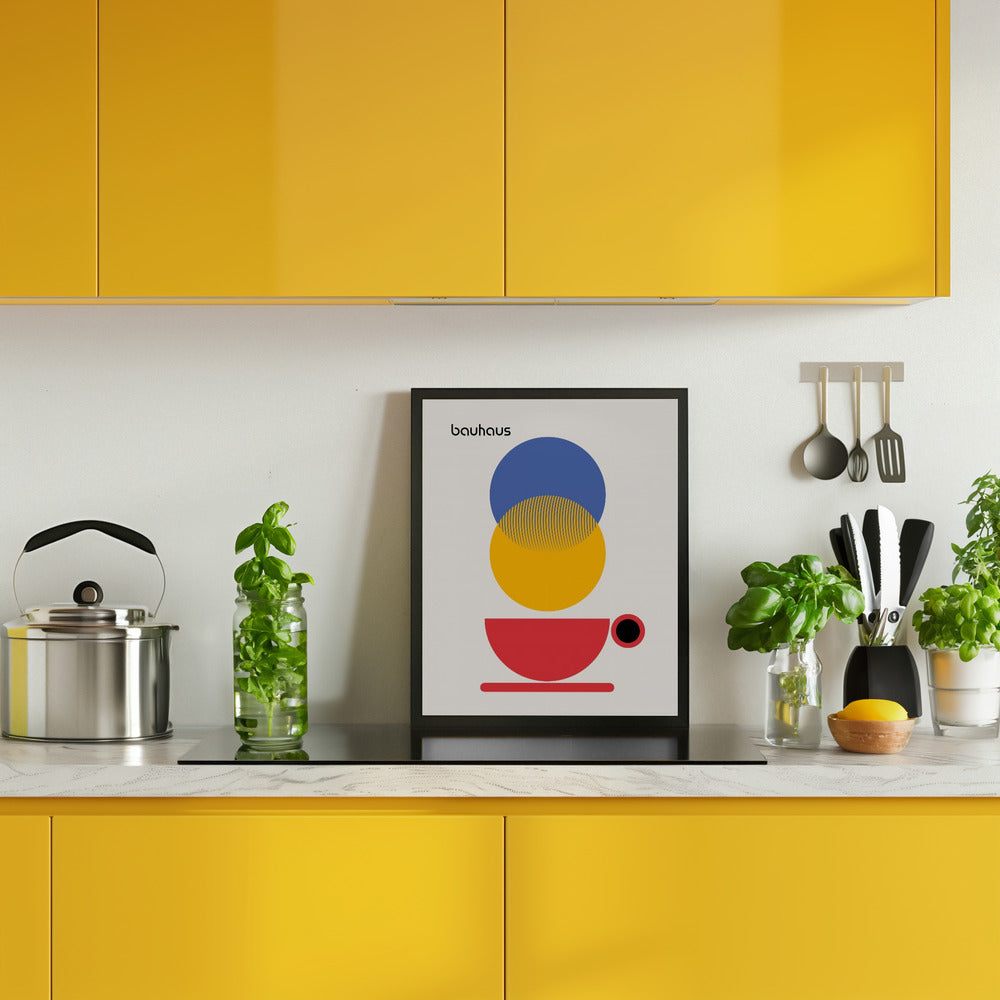 Bauhaus Coffee Abstract Poster