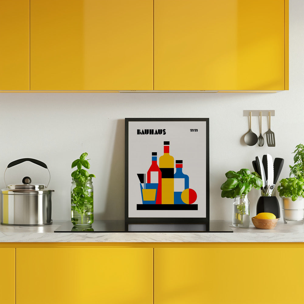 Bauhaus Wine Print Poster