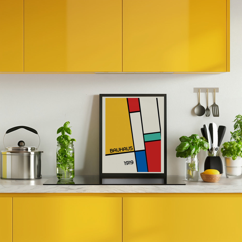 Bauhaus Geometric Design Retro Poster